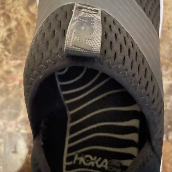Black and white Hokas slip on athletic shoes - Picture 4 of 4